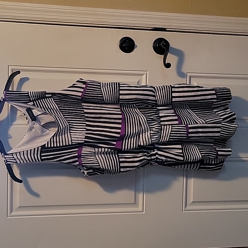 Romper, like new. Black white and purple